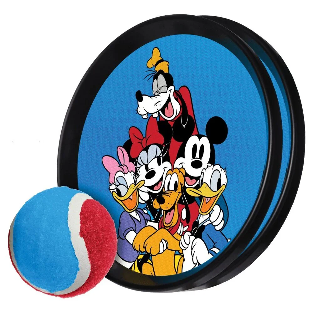 Disney Mickey Mouse Toss and Catch Paddle Game Set Indoor Outdoor Toy NIB